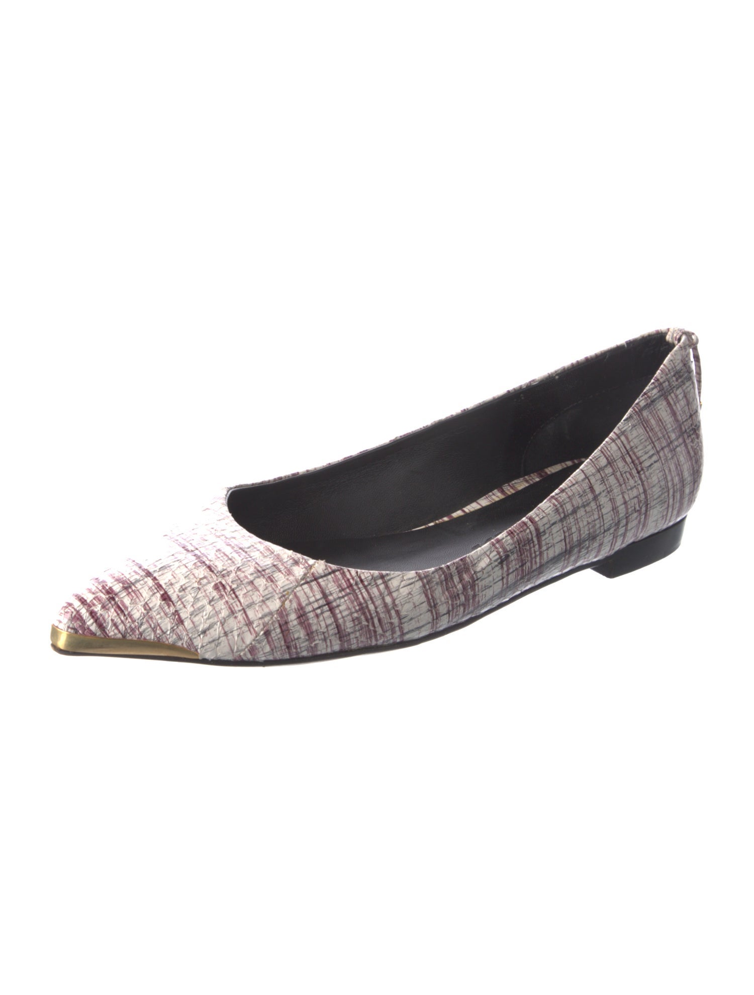 Thomas Wylde Snakeskin Printed Ballet Flats