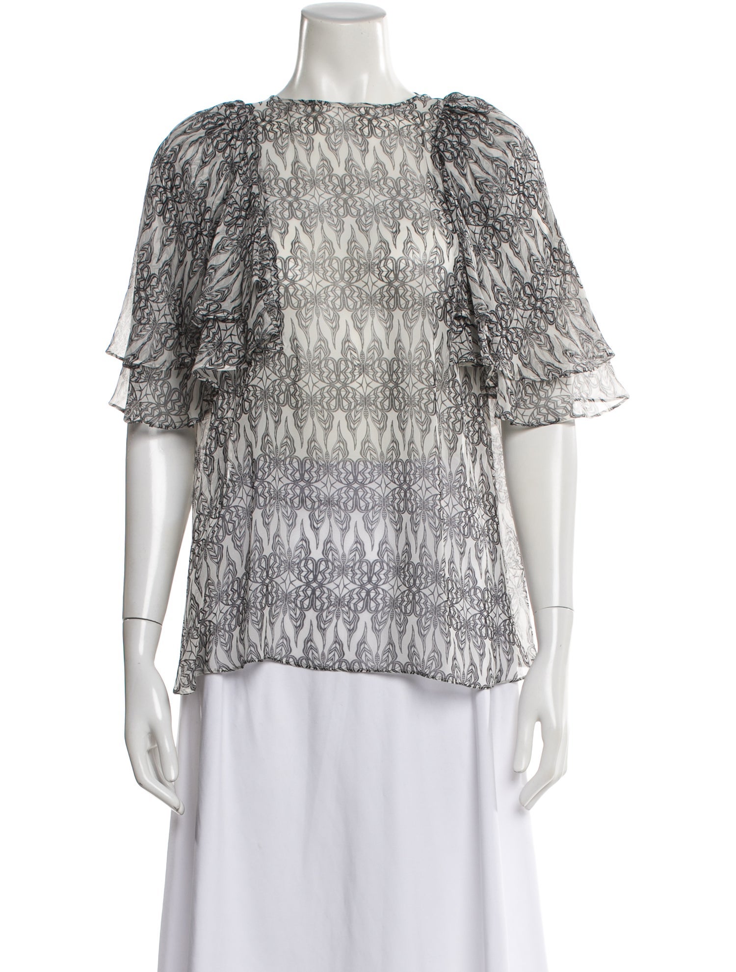 Thomas Wylde Silk Printed Blouse