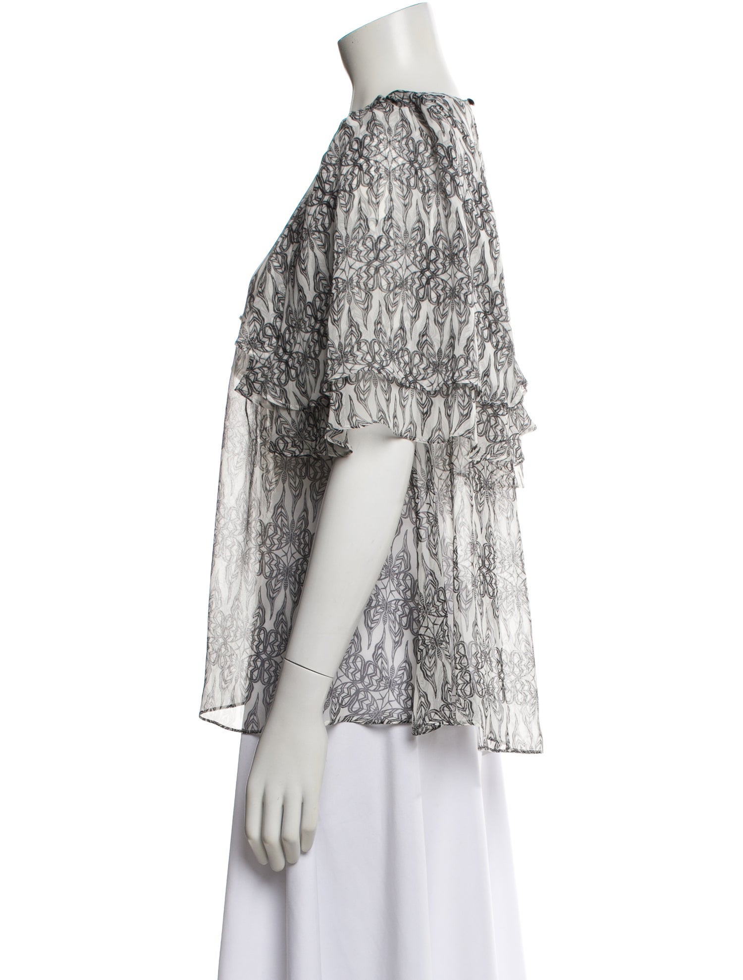 Thomas Wylde Silk Printed Blouse
