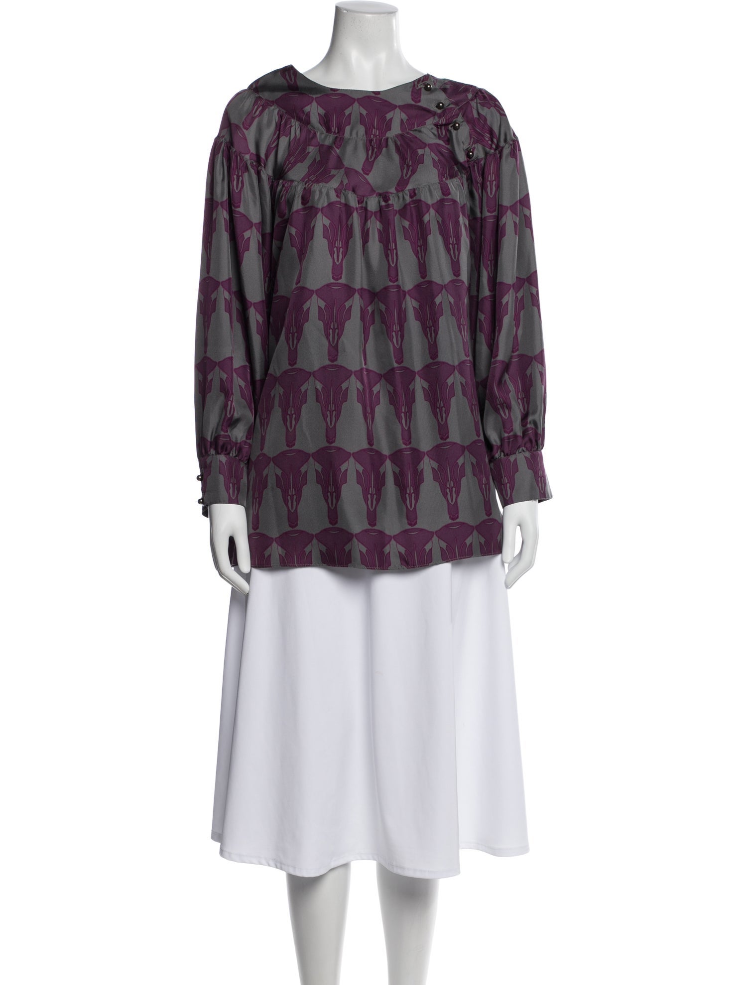 Thomas Wylde Silk Printed Blouse