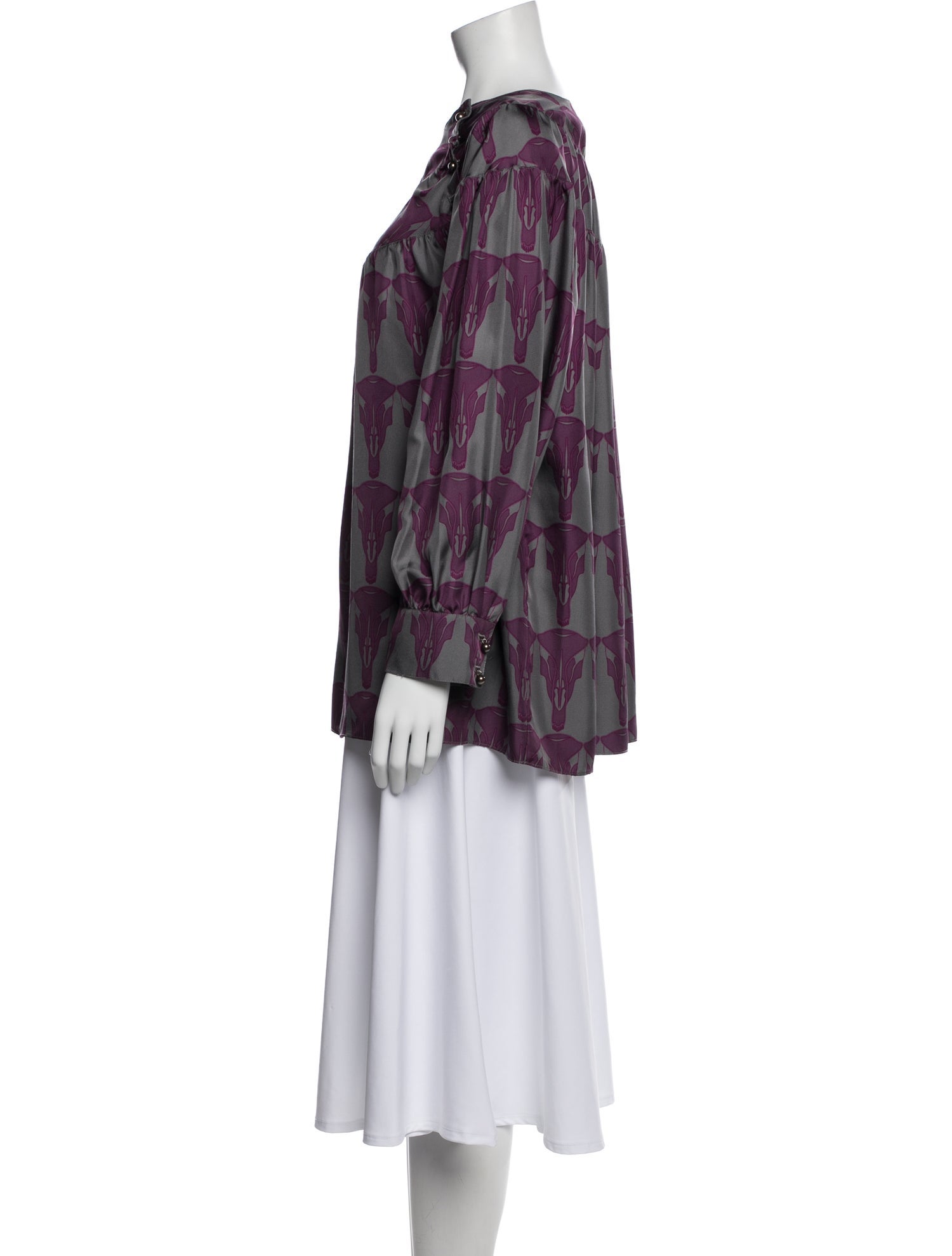 Thomas Wylde Silk Printed Blouse