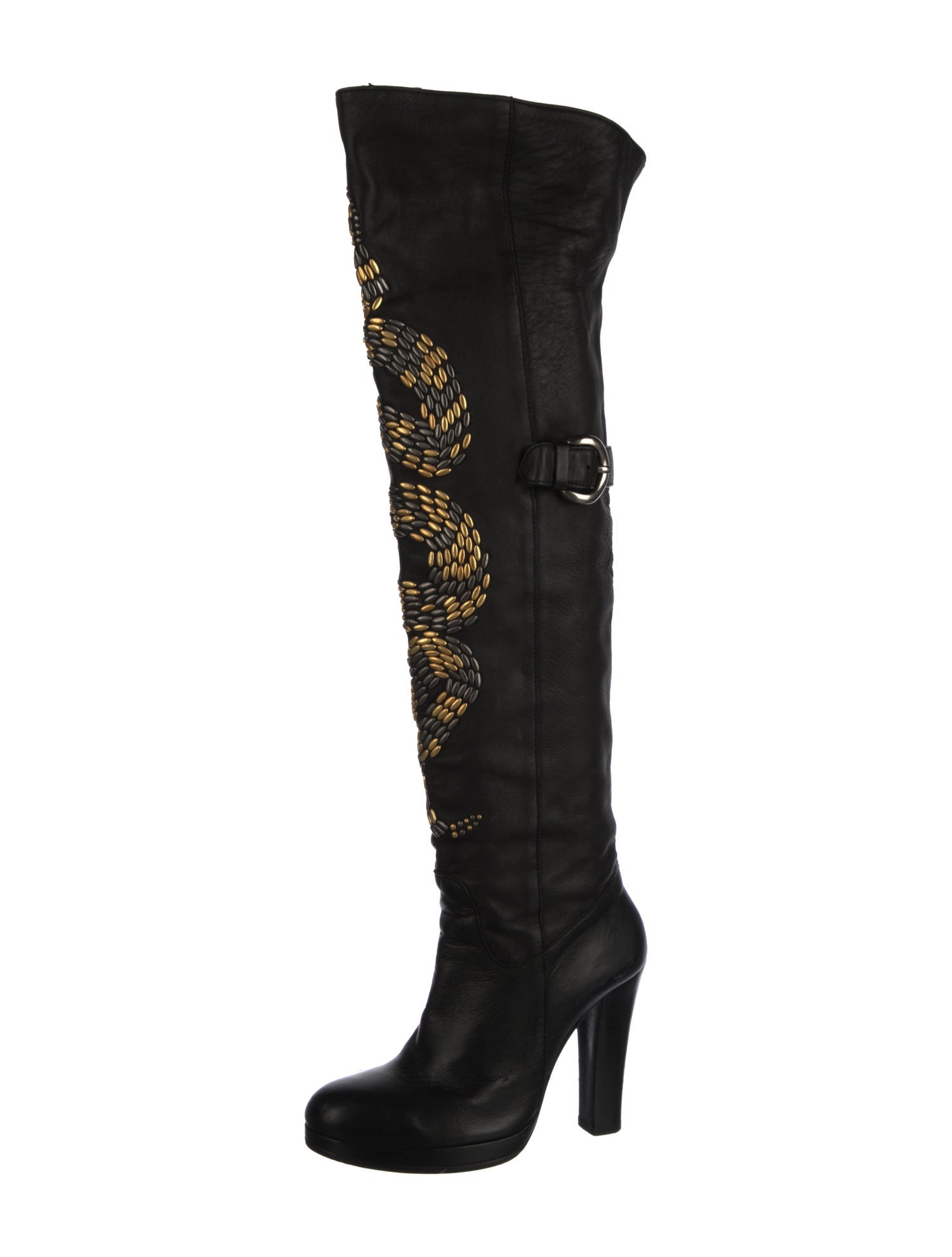 Thomas Wylde Leather Studded Accents Boots