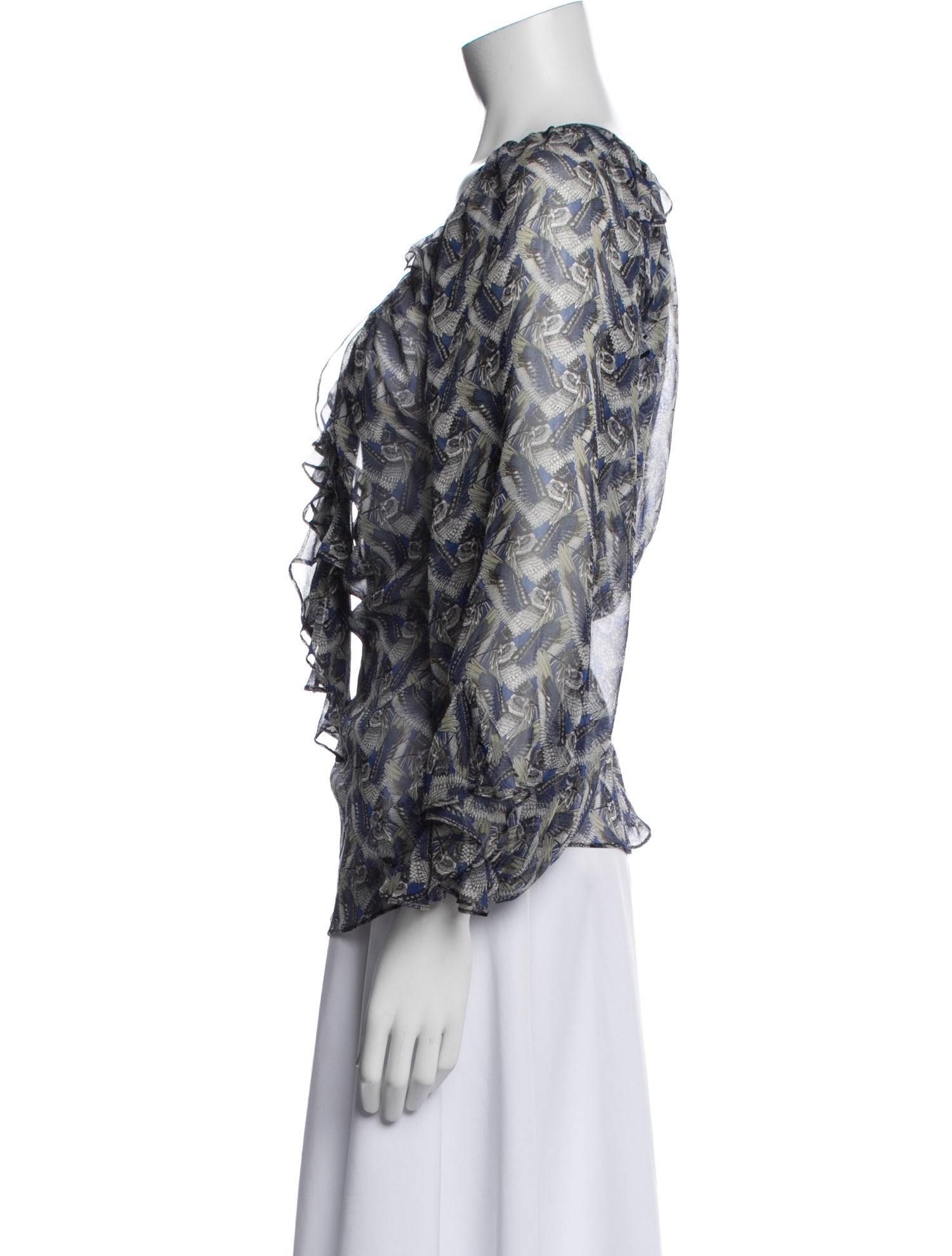 Thomas Wylde Silk Printed Blouse