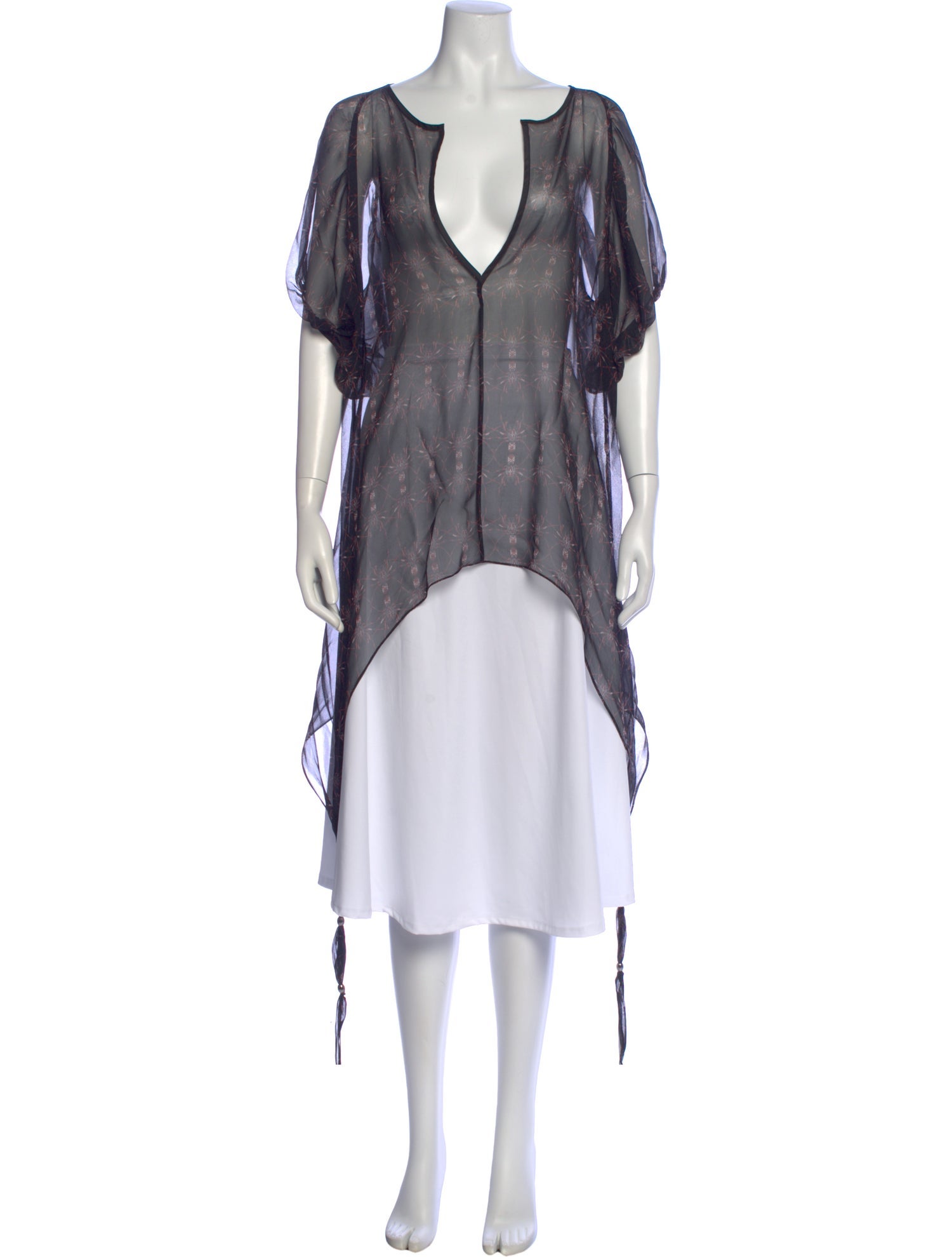 Thomas Wylde Printed V-Neck Top