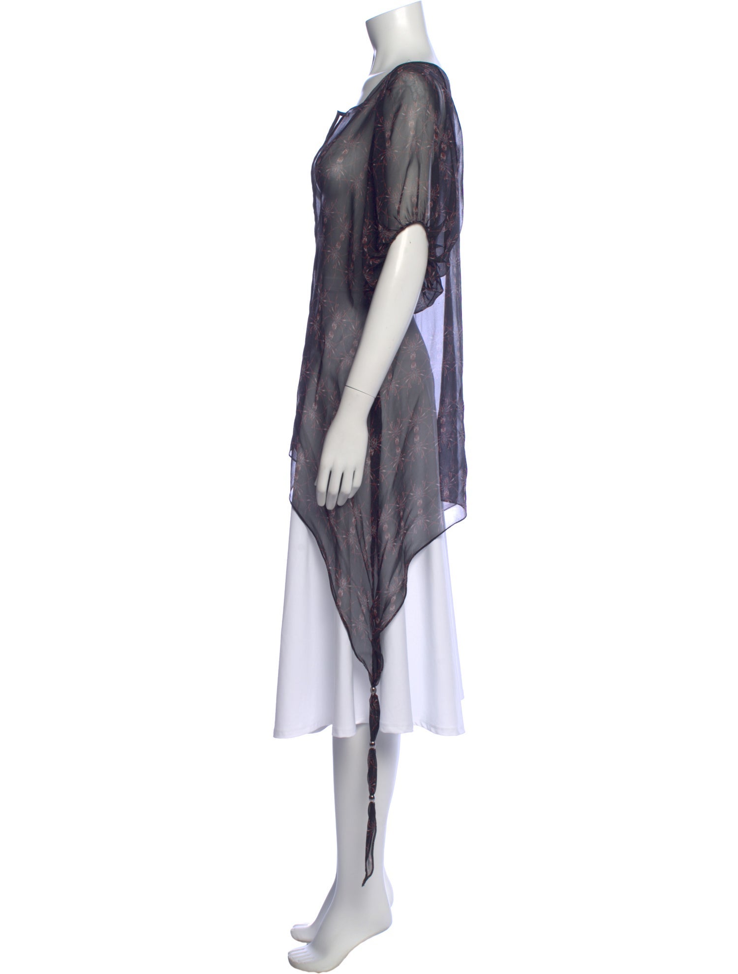 Thomas Wylde Printed V-Neck Top