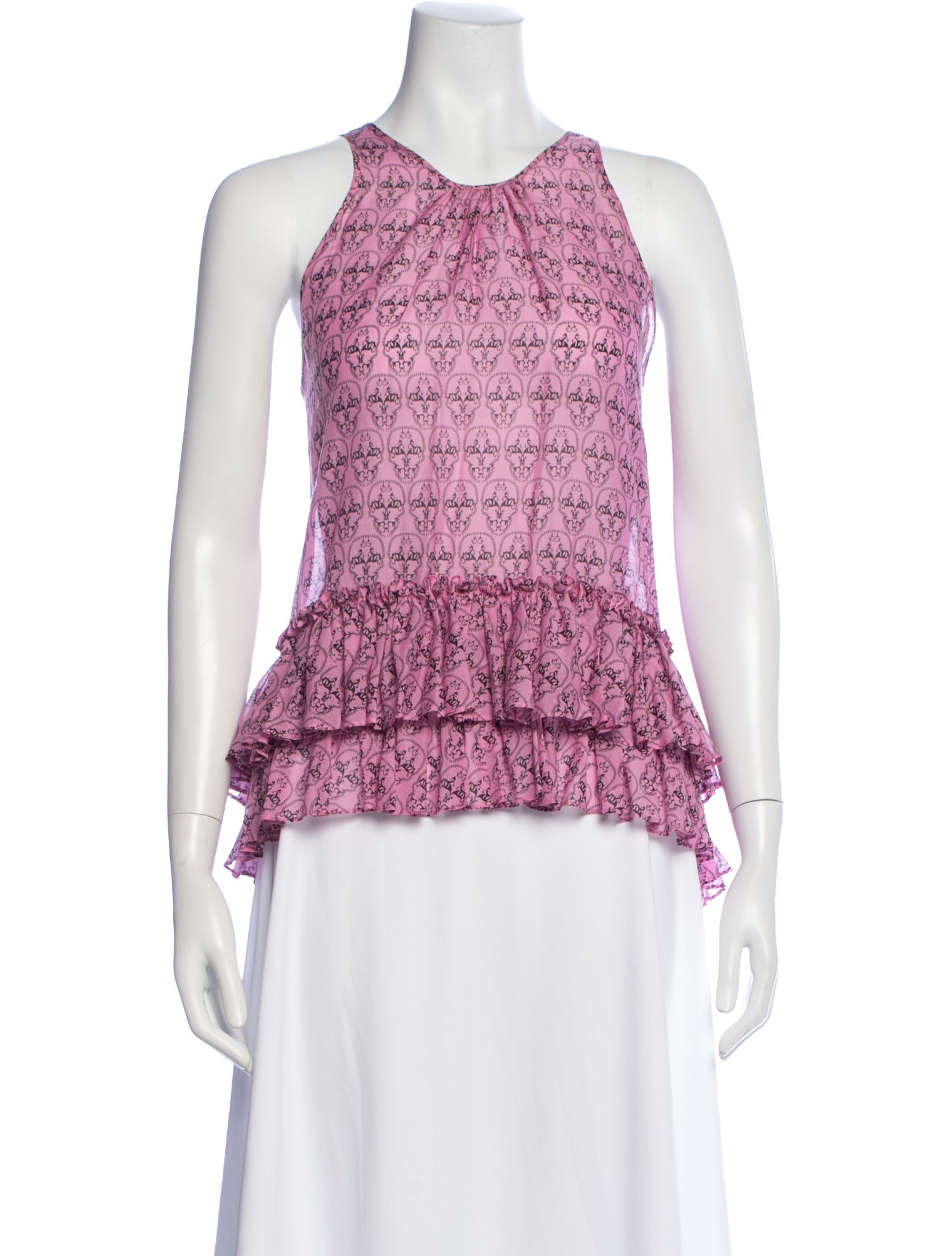 Thomas Wylde Graphic Print Halterneck Top