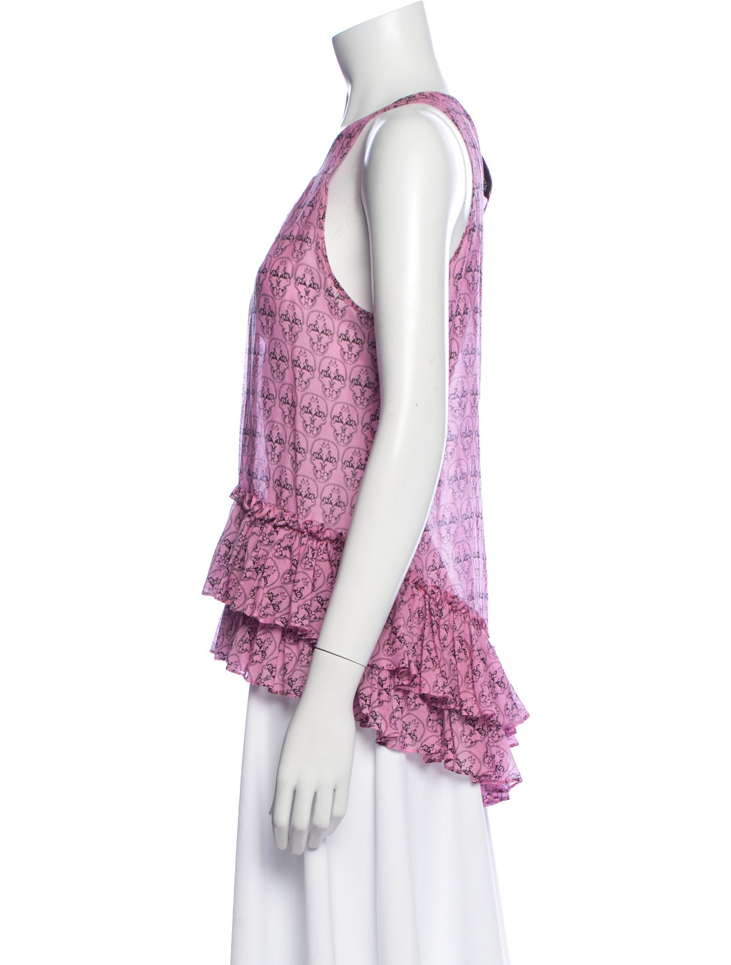 Thomas Wylde Graphic Print Halterneck Top