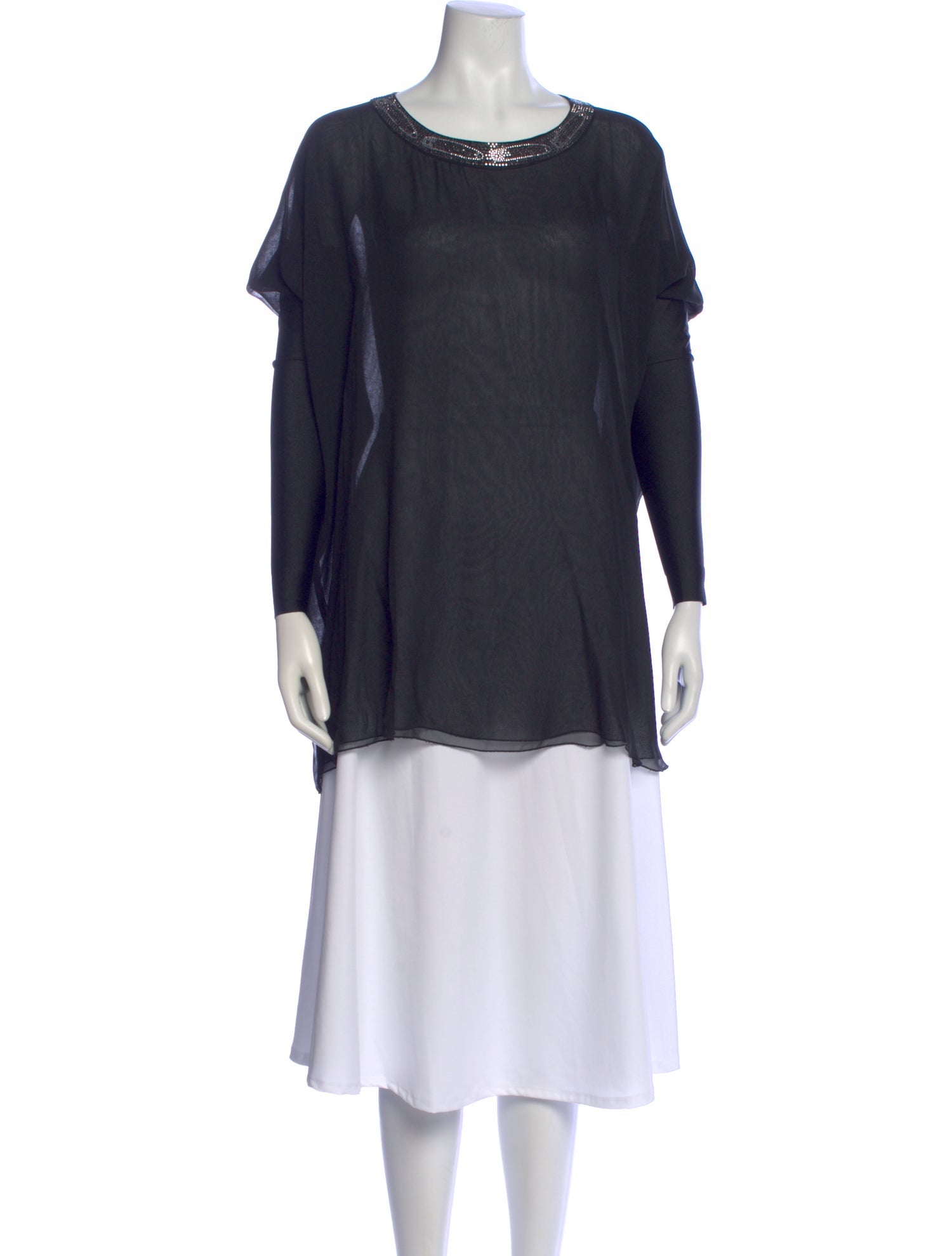 Thomas Wylde Silk Crew Neck Top