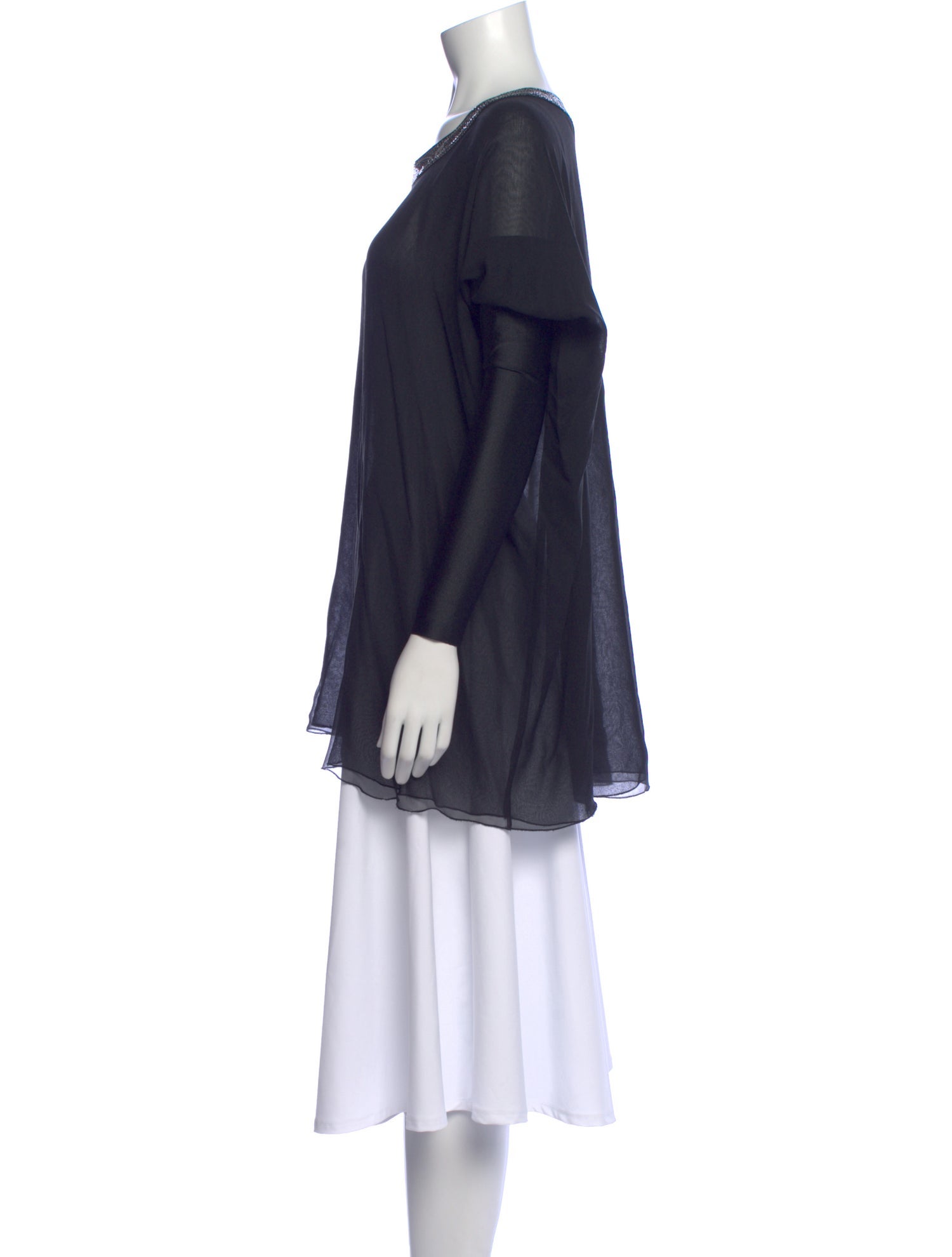 Thomas Wylde Silk Crew Neck Top