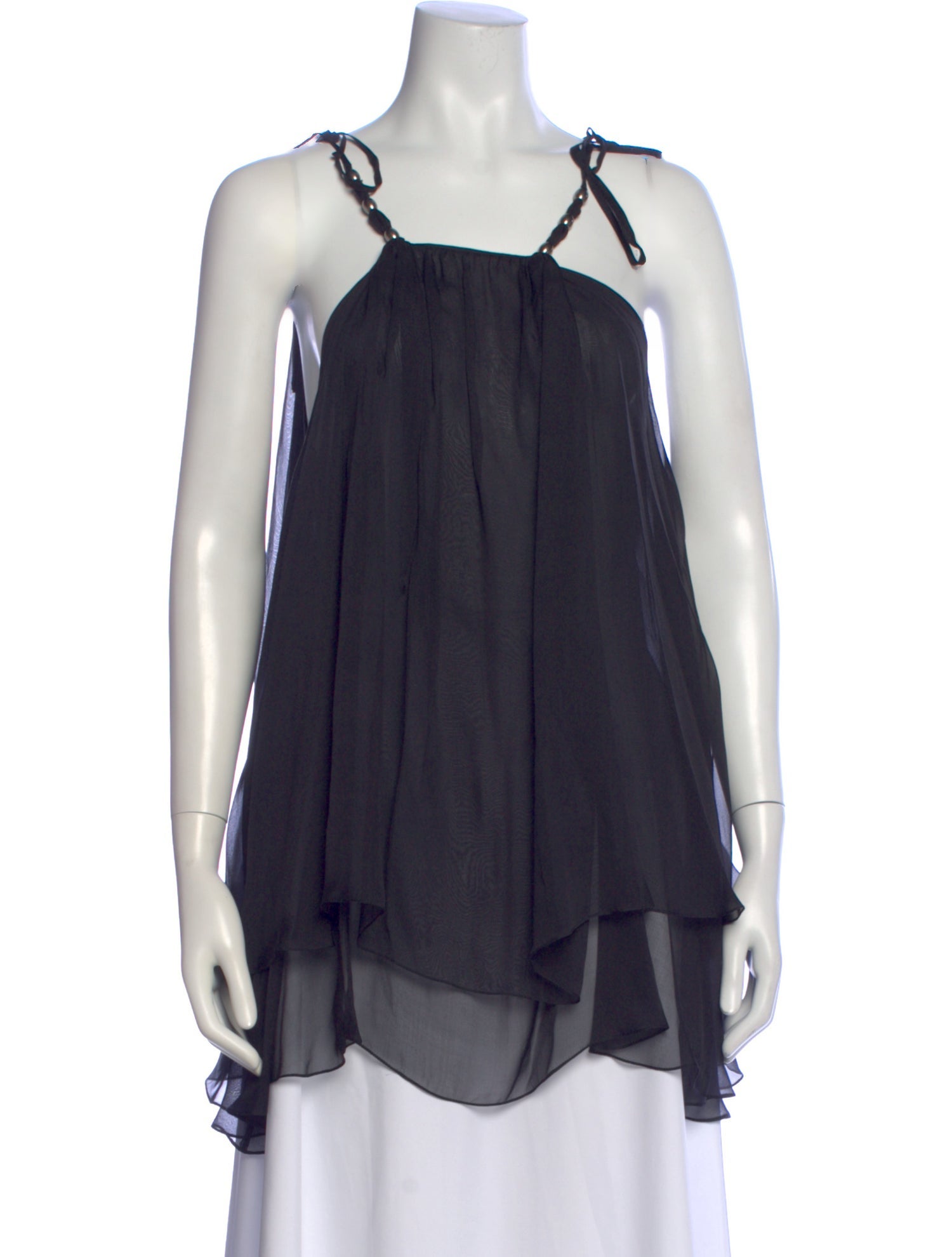 Thomas Wylde Silk Square Neckline Top