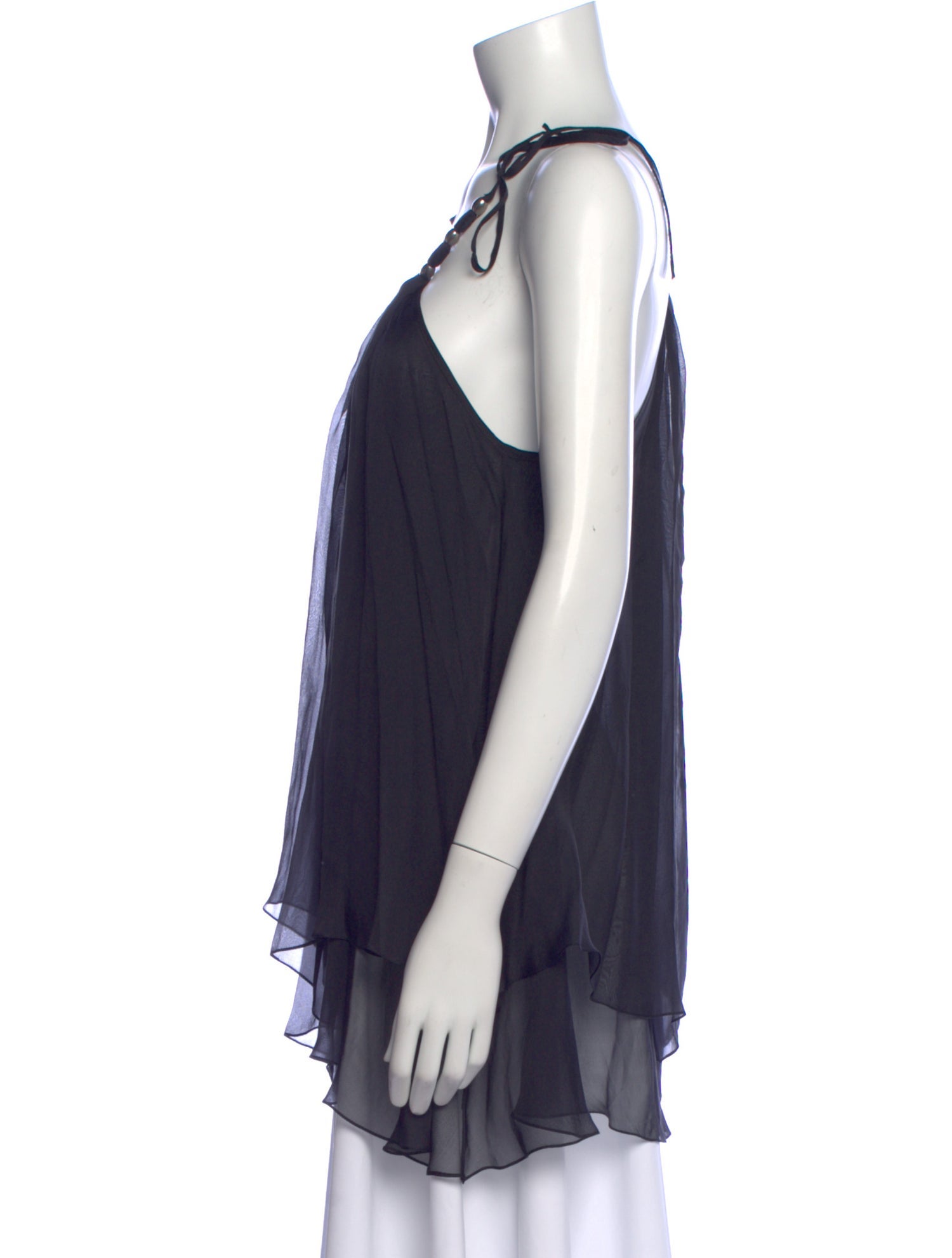 Thomas Wylde Silk Square Neckline Top