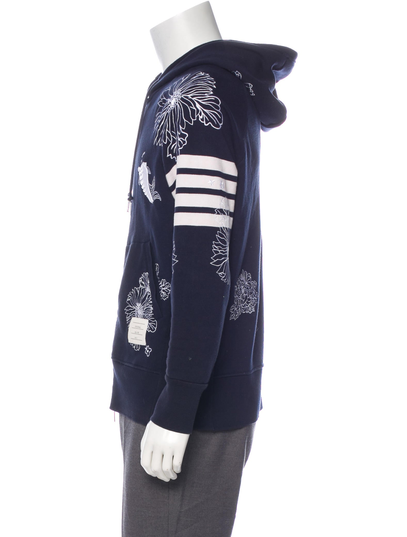 【関税&送料込】Thom Browne Sweatshirt With Embroidery Thom Browne Embroidered Shark & Surfboard Crew Sweat