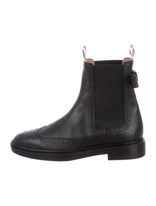 Thom Browne Leather Chelsea Boots Black