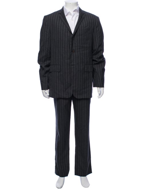 Thom Browne Wool Pinstripe Suit grey