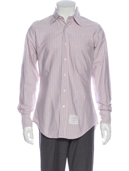 Thom Browne Gingham Long Sleeve Shirt Green