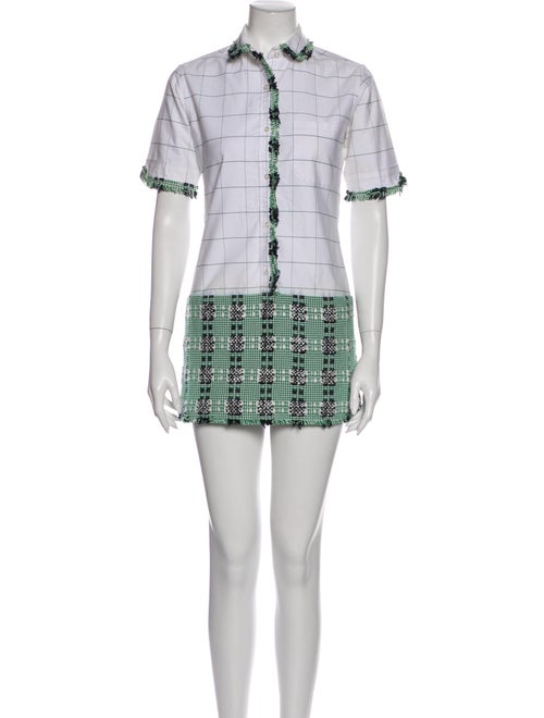 Thom Browne Plaid Print Mini Dress