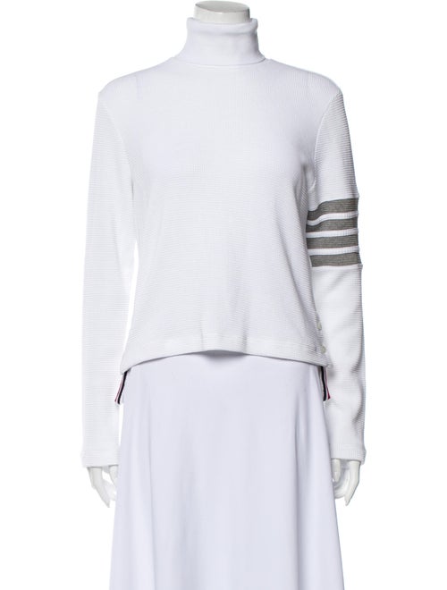 Thom Browne Striped Turtleneck Sweater w/ Tags Whi