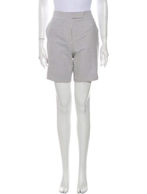 Thom Browne Striped Knee-Length Shorts White