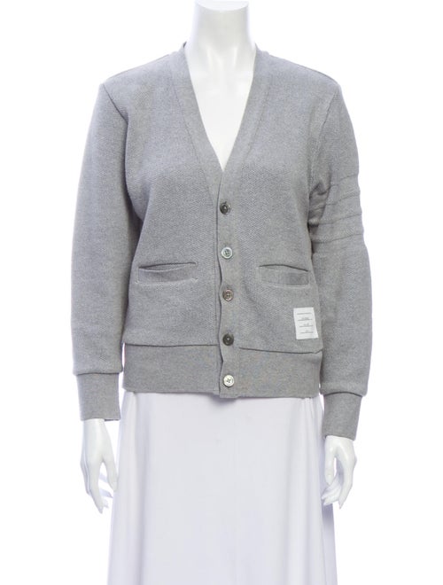 Thom Browne V-Neck Sweater Grey