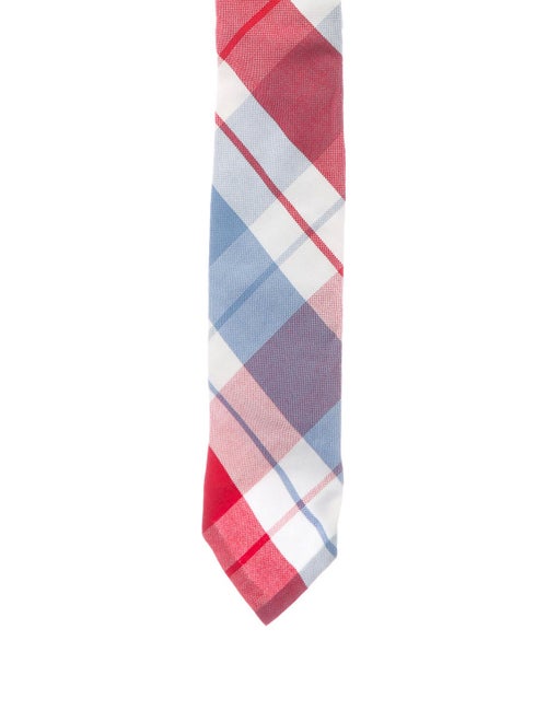 Thom Browne Woven Printed Tie red