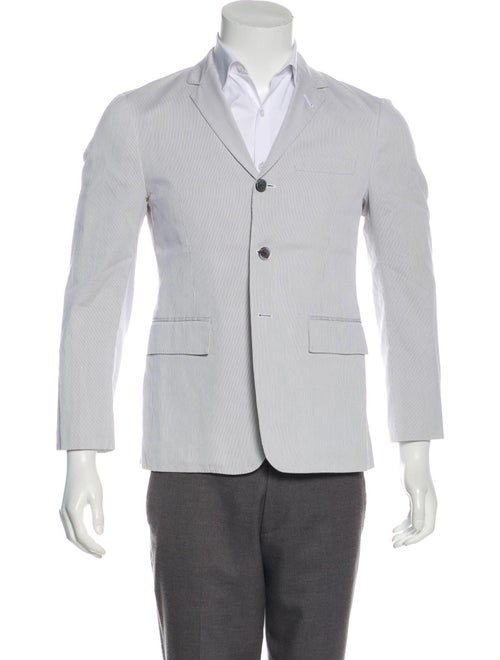 Thom Browne Seersucker Deconstructed Blazer white