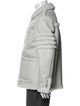 Thom Browne 4-Bar Shearling Sack Shearling Peacoat