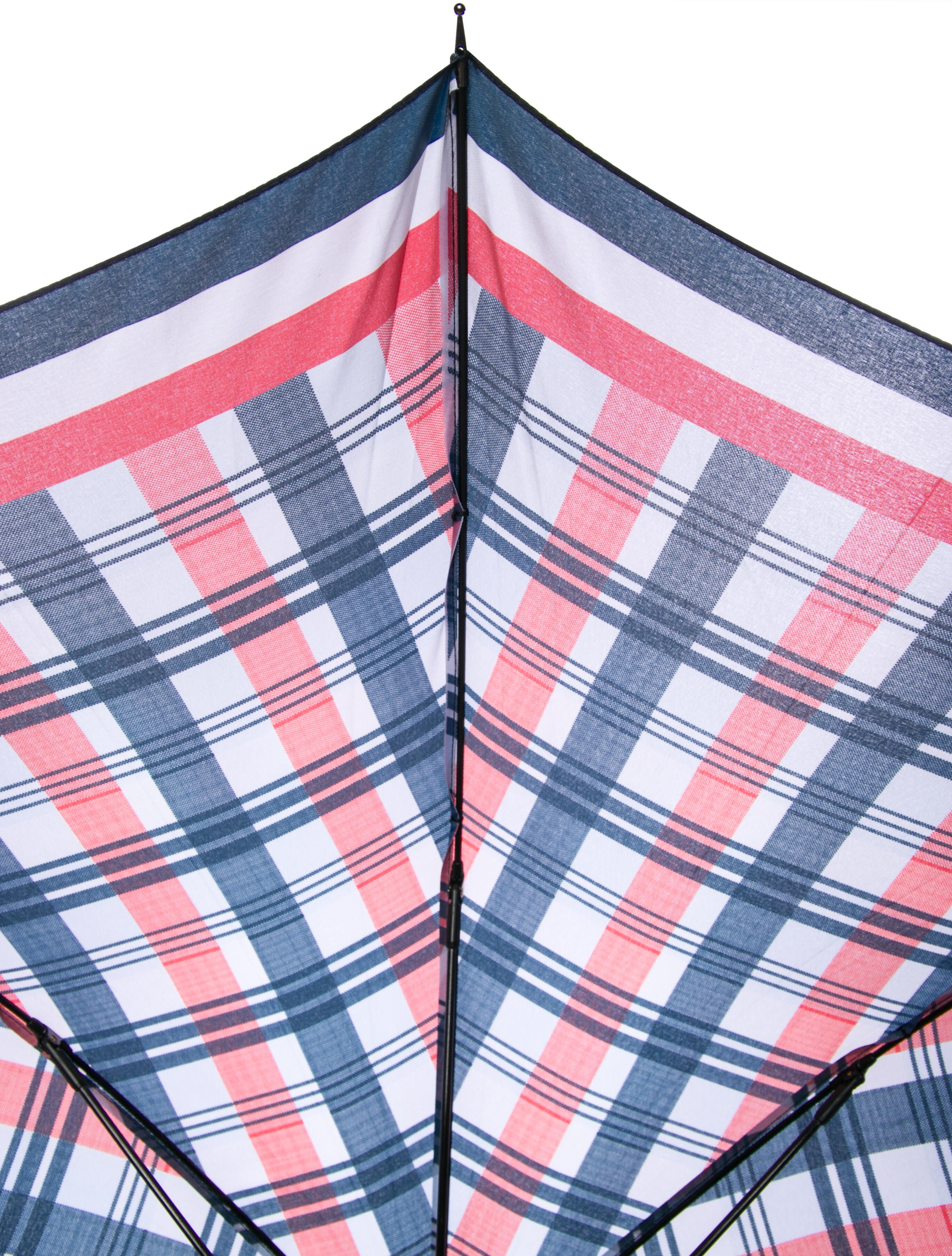Thom Browne Checkered Wooden Handle - Black Umbrellas, Accessories
