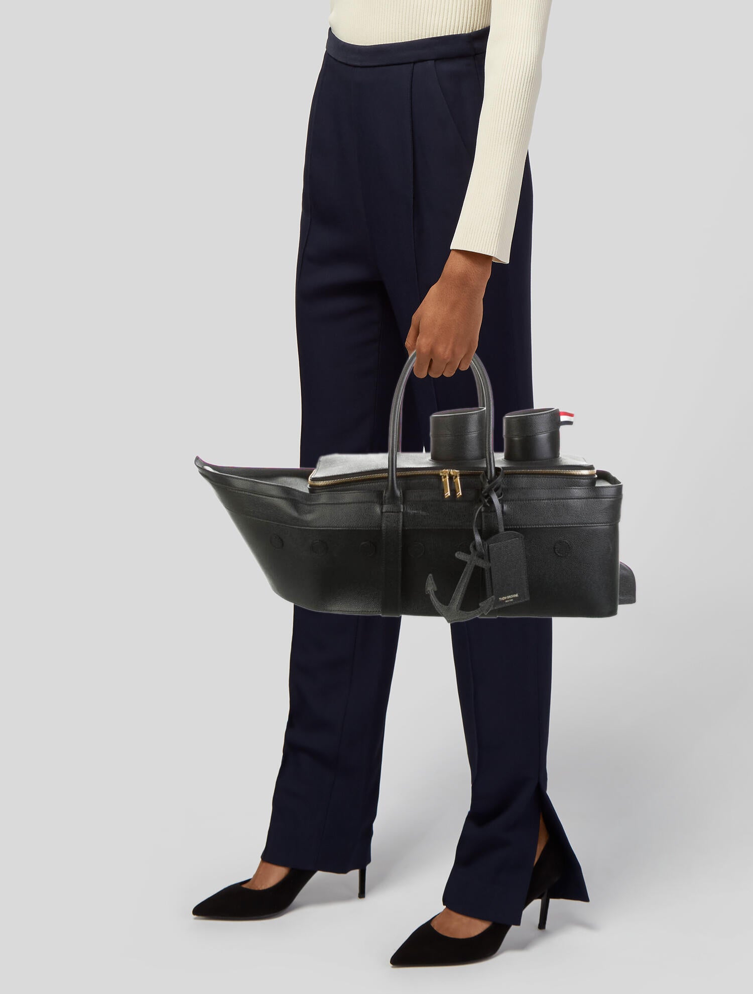 Thom Browne Cruise Liner Tote - Black Weekenders, Bags - THO46787