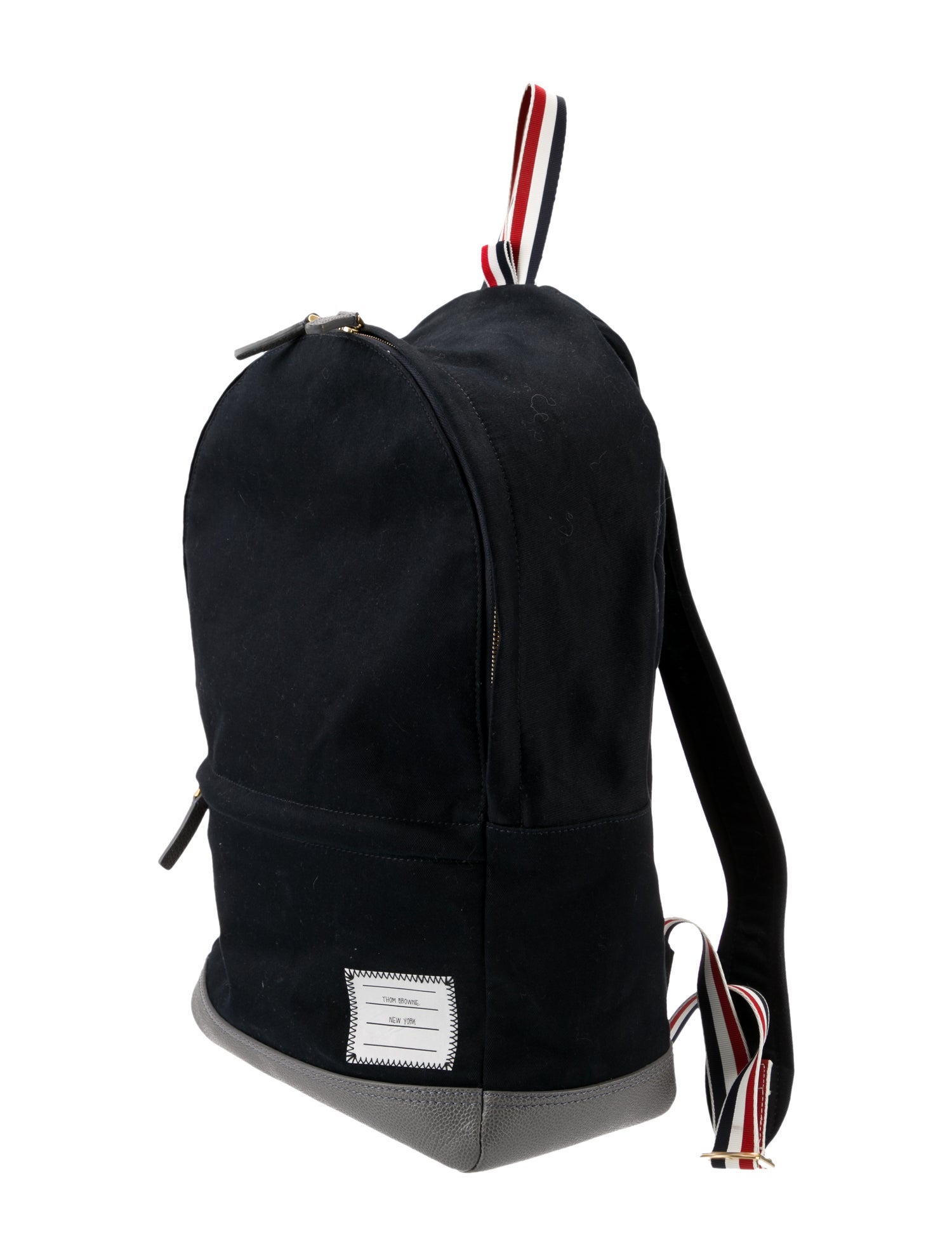 Thom Browne Canvas Backpack Blue Backpacks, Bags THO50637 The