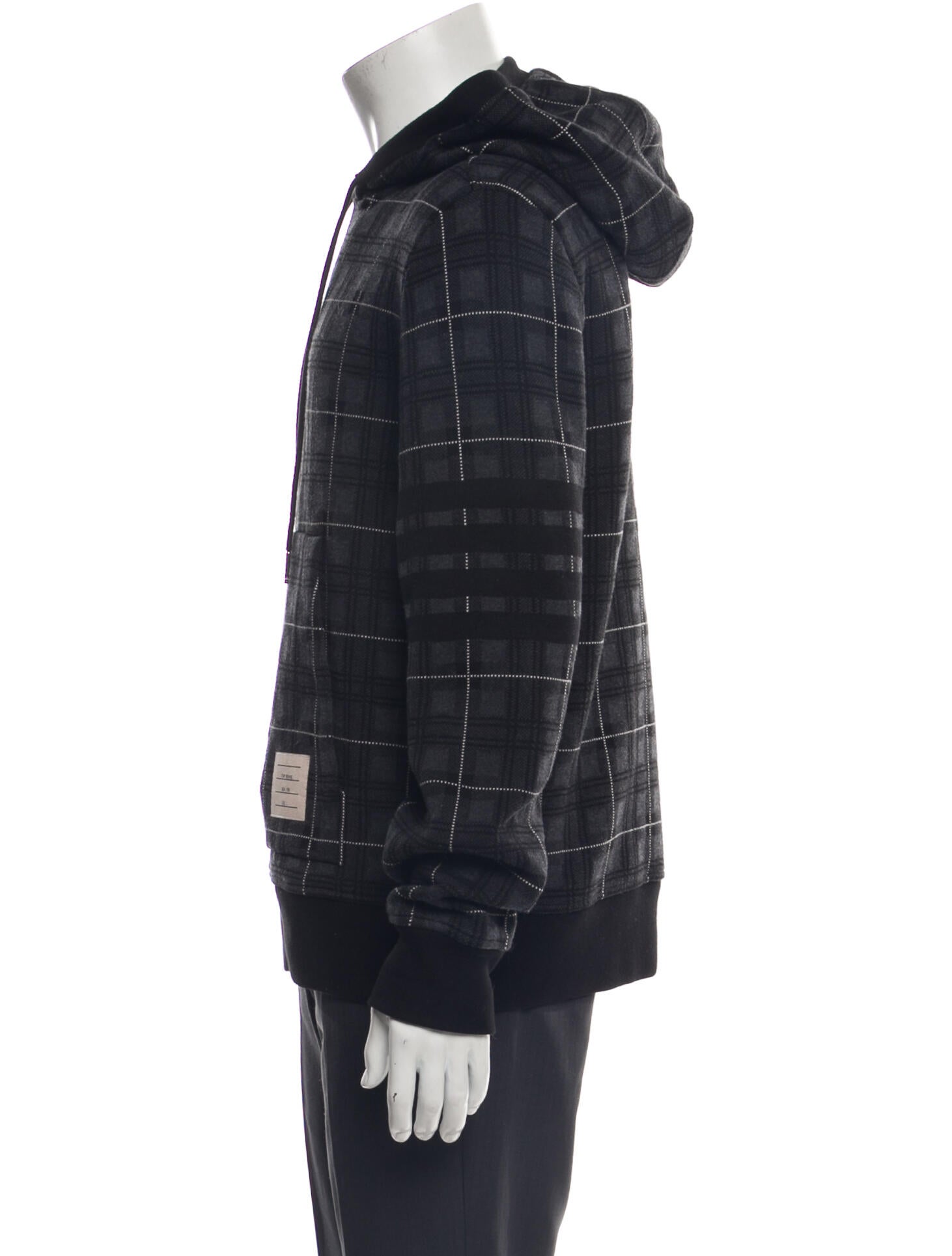 Thom Browne Tartan 4-Bar Plaid Print Hoodie