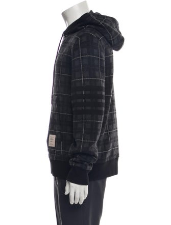 Thom Browne Tartan 4-Bar Plaid Print Hoodie