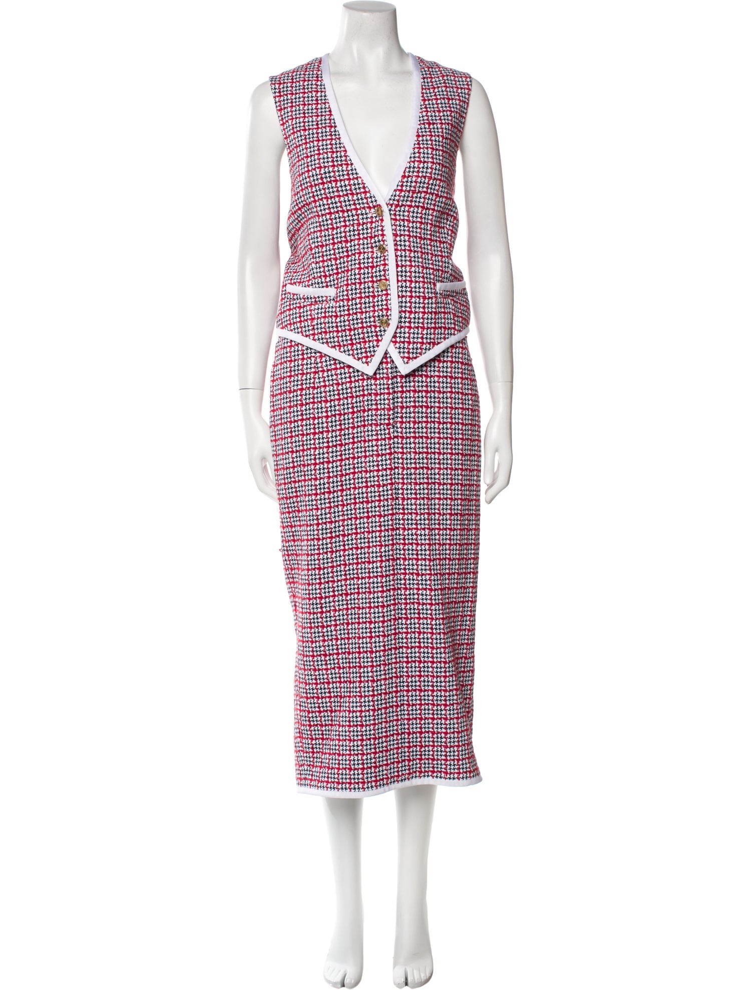 Thom Browne Tweed Long Dress