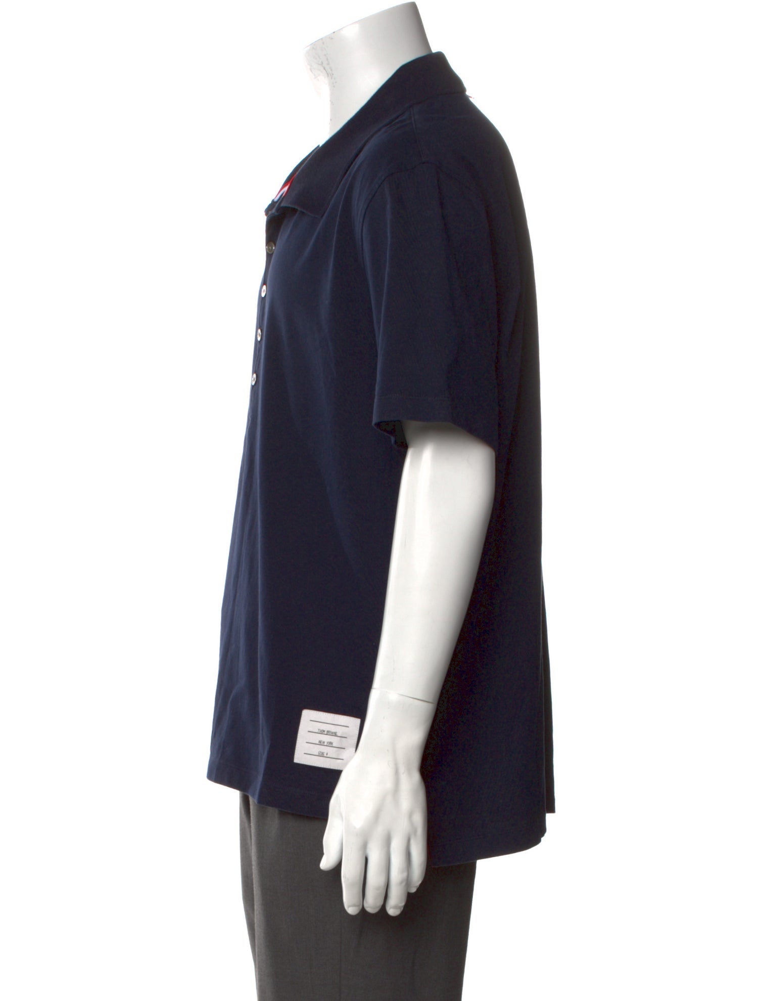 Thom Browne Collar Short Sleeve Polo Shirt