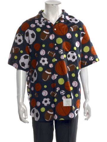 Thom Browne Casual Shirts Voile Balls Printed Shirt XL