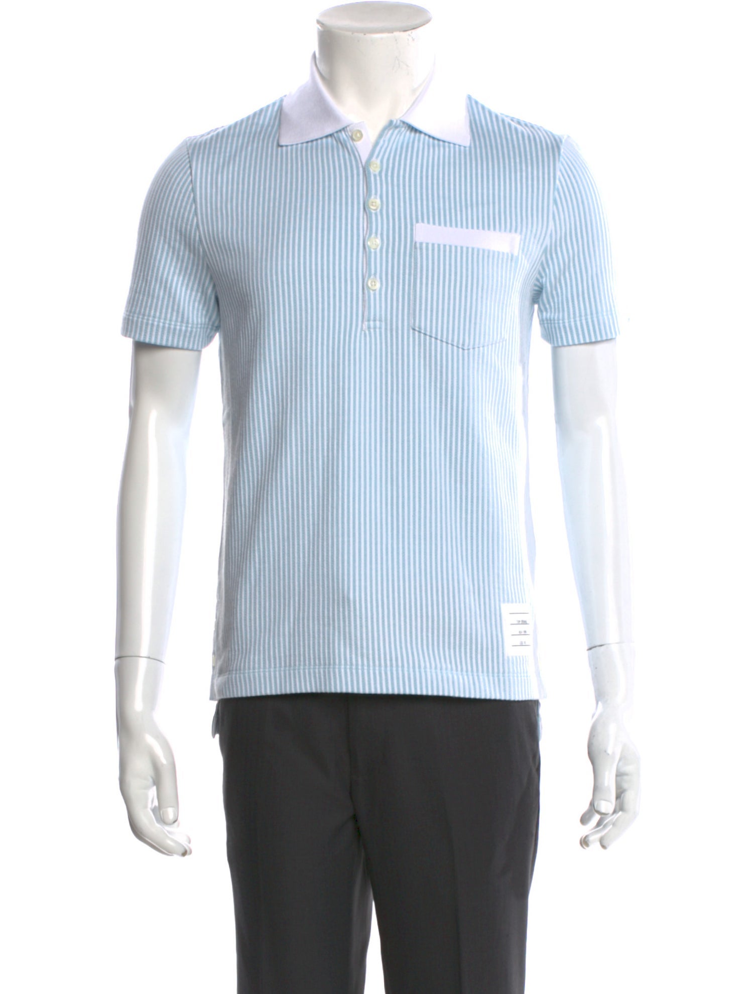 Thom Browne Striped Collar Polo Shirt w/ Tags