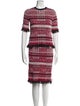Thom Browne Tweed Pattern Fringe Trim Accent Skirt Set