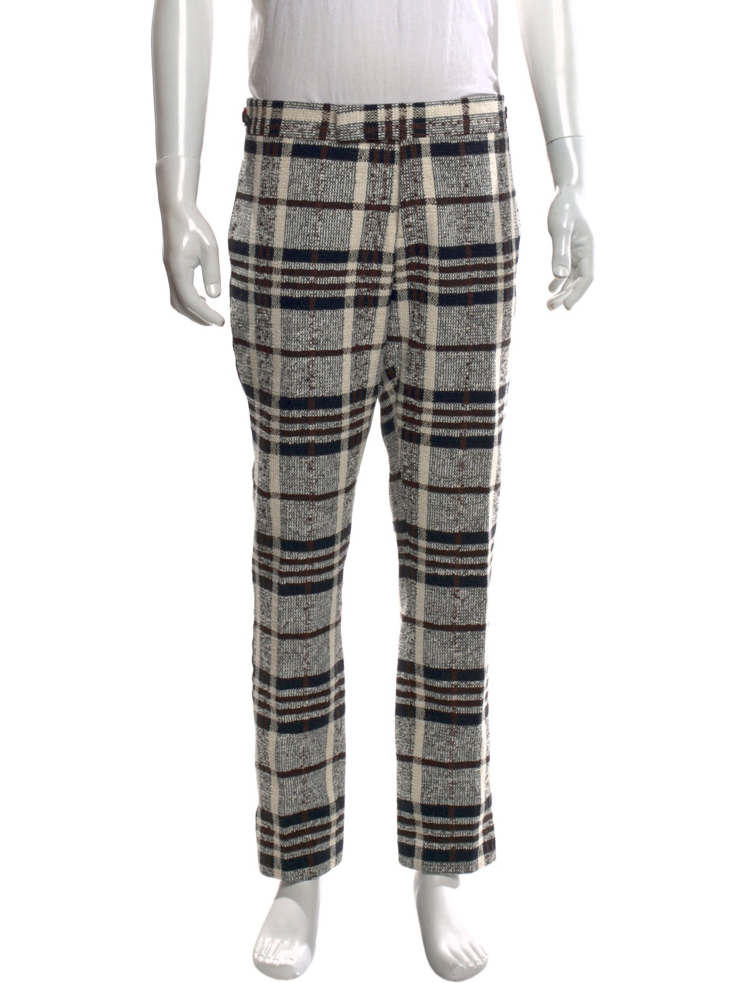 Thom Browne Plaid Print Pants