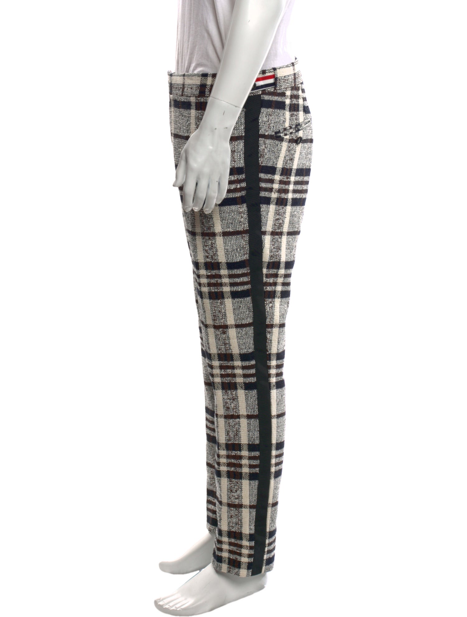 Thom Browne Plaid Print Pants