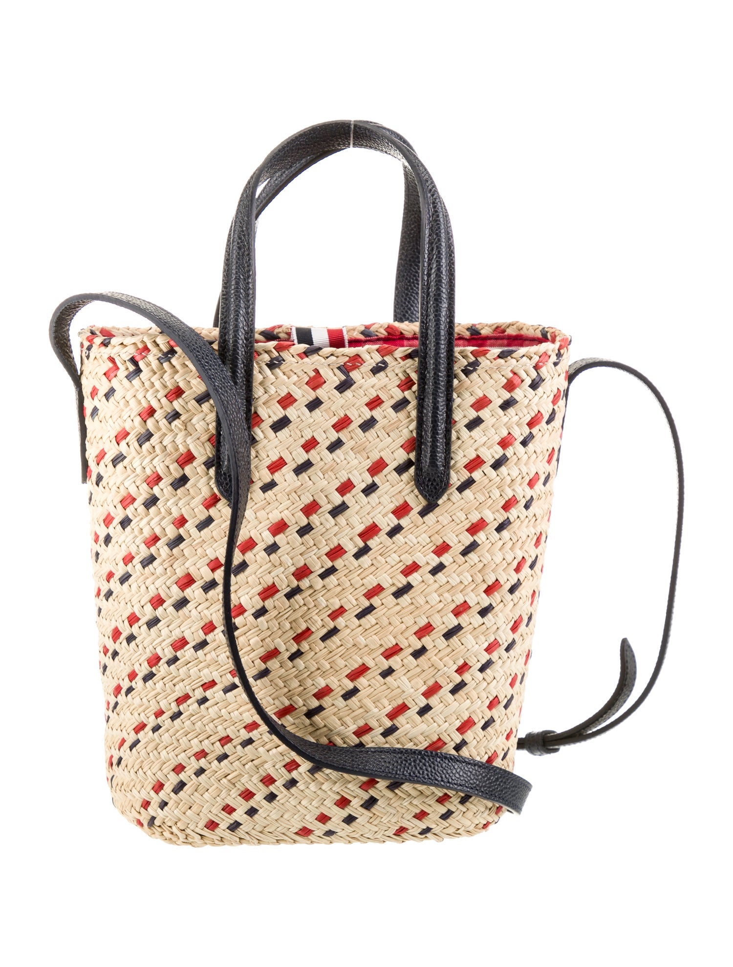 Thom Browne Raffia Tote