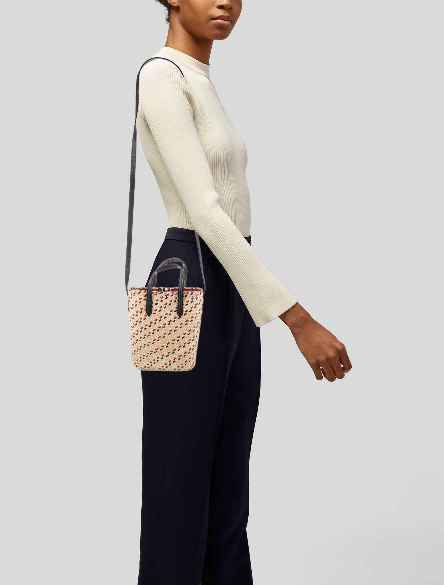 Thom Browne Raffia Tote