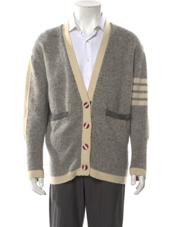 Thom Browne 4 Bar Stripe Wool Cardigan