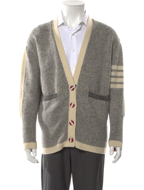 Thom Browne 4 Bar Stripe Wool Cardigan