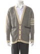 Thom Browne 4 Bar Stripe Wool Cardigan