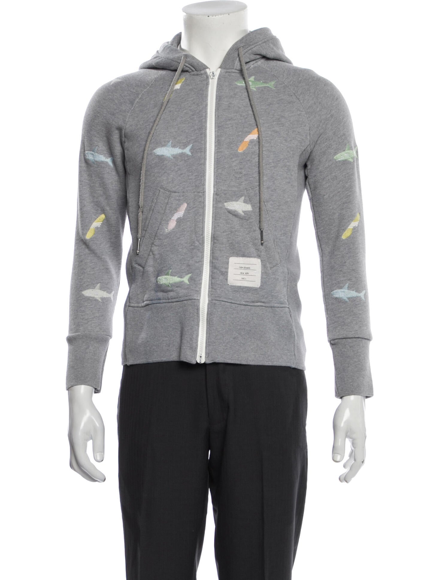 Thom Browne Printed Crew Neck Hoodie