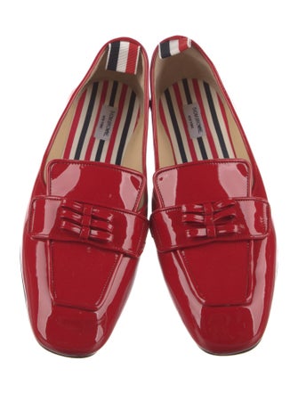 Thom Browne Patent Leather Bow Accents Loafers