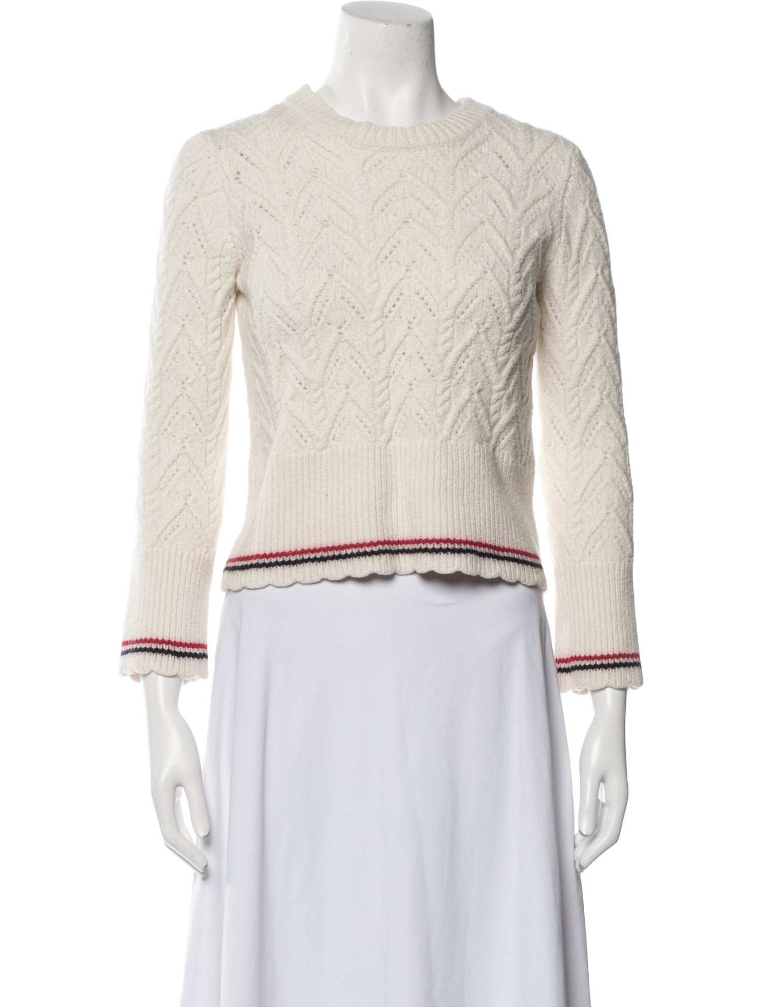 Thom Browne Merino Wool Crew Neck Sweater