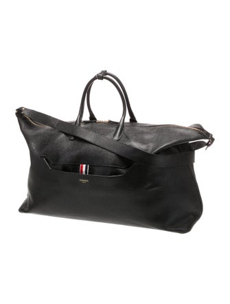 Thom Browne Leather Weekender
