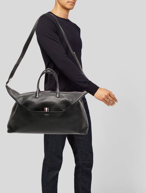 Thom Browne Leather Weekender