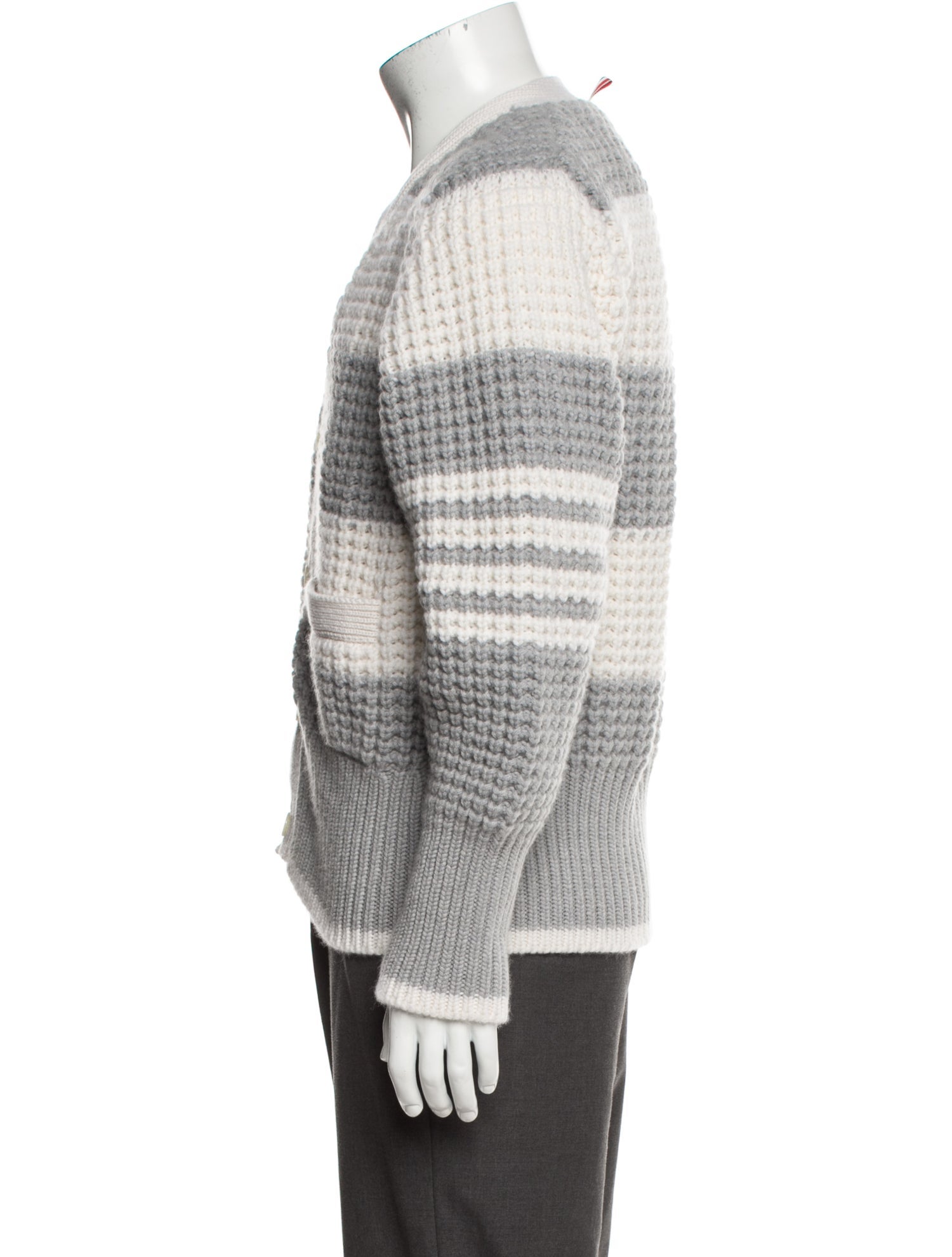 Thom Browne 4 Bar Stripe Cashmere Cardigan