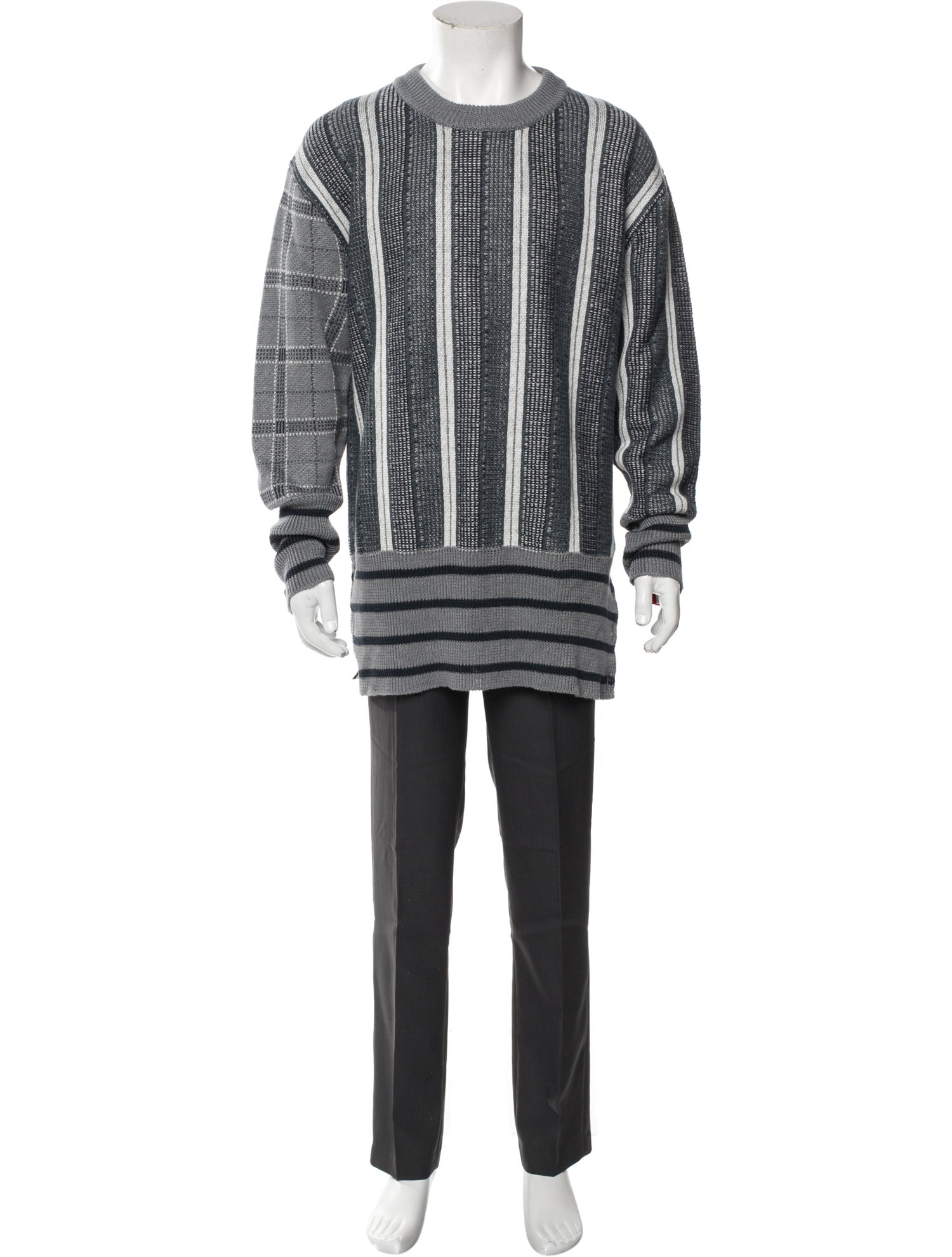 Thom Browne Linen Striped Pullover